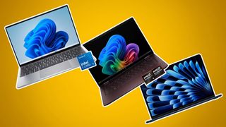A selection of Dell, Lenovo, Apple laptops.