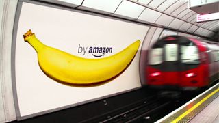 Amazon's byAmazon food range campaign displayed at Angel tube station