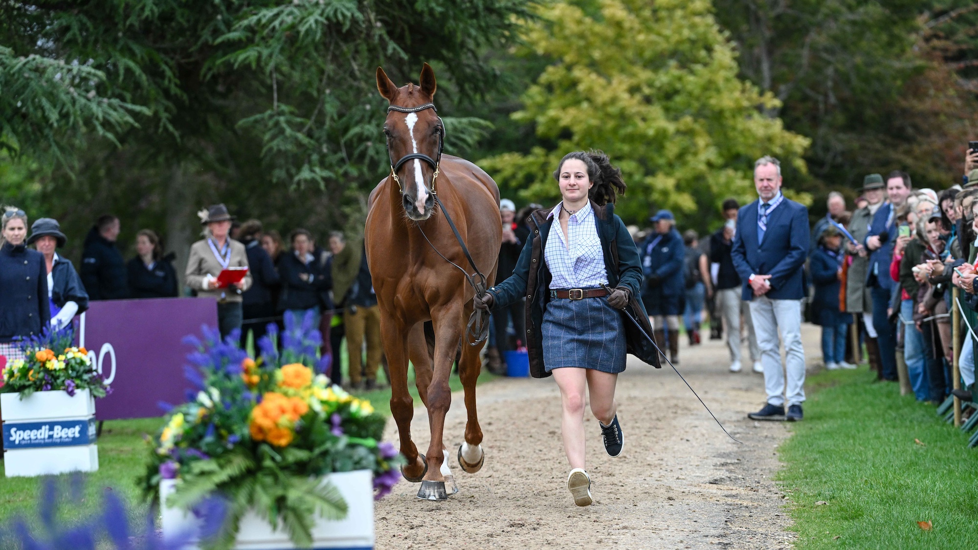 Kumru Say and Baladin De L&amp;rsquo;Ocean La during the 1st Horse Inspection for the Agria FEI Eventing European Championship, Blenheim Palace. Held in the grounds of Blenheim Palace near Woodstock in Oxfordshire in the UK between 18th - 21st September 2025