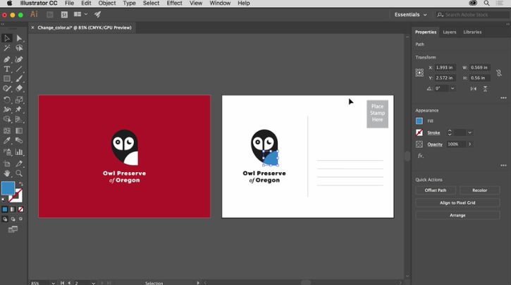 Adobe Illustrator tutorials: Change colour and strokes