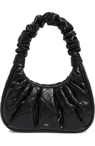 Gabbi Rhombus Ruched Quilted Faux Leather Handbag