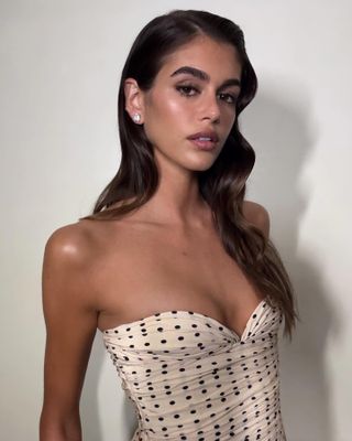 Kaia Gerber with brunette ombre