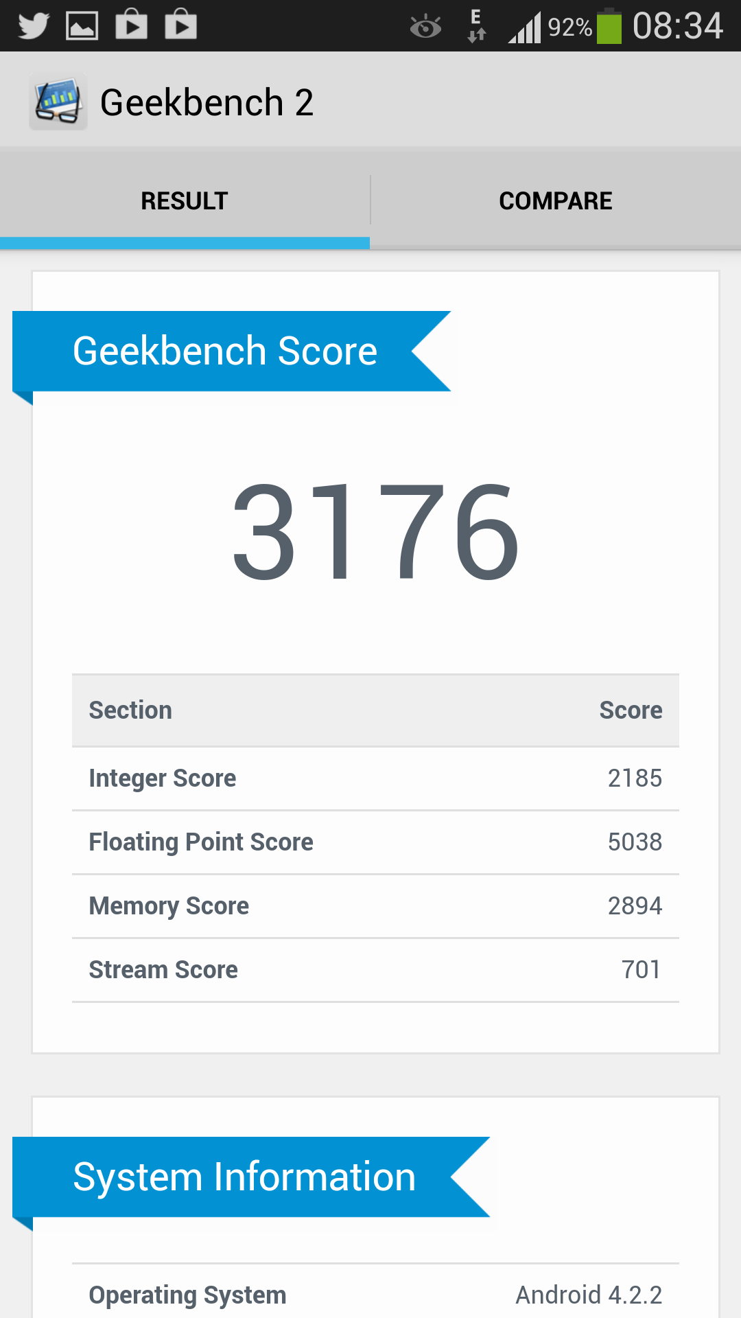 Samsung Galaxy S4 - Geekbench
