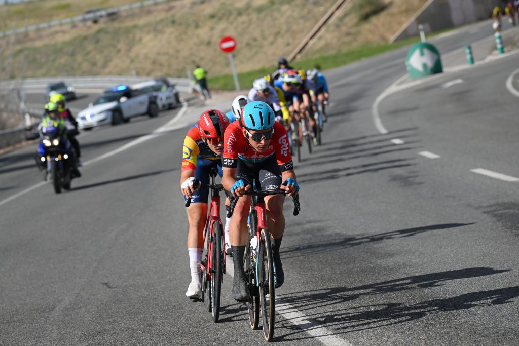 UBEDA SPAIN FEBRUARY 12 Cedric Beullens of Belgium and Team Lotto Dstny competes during the 3rd Clasica Jaen Paraiso Interior 2024 a 1583km one day race from Baeza to Ubeda on February 12 2024 in Ubeda Spain Photo by Tim de WaeleGetty Images