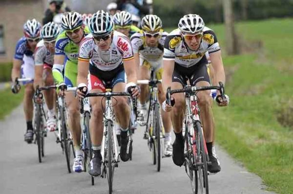 Jurgen Roelandts (Omega Pharma - Lotto) and Sep Vanmarcke (Topsport Vlaanderen - Mercator)