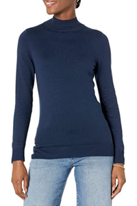 Amazon Essentials Lightweight Long-Sleeve Mockneck Sweater, $23