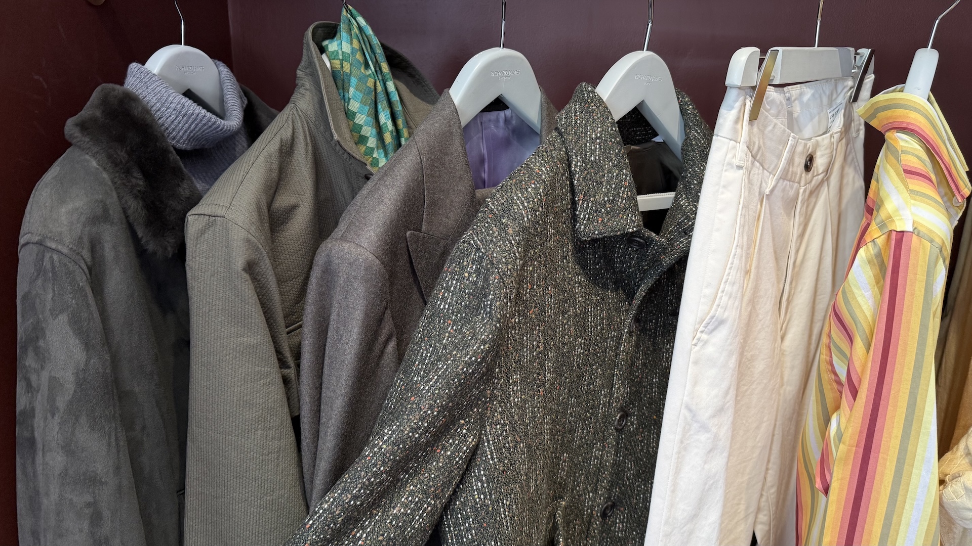 A selection of items from the Richard James A/W 25 collection