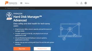 Website screenshot for Paragon Hard Disk Manager