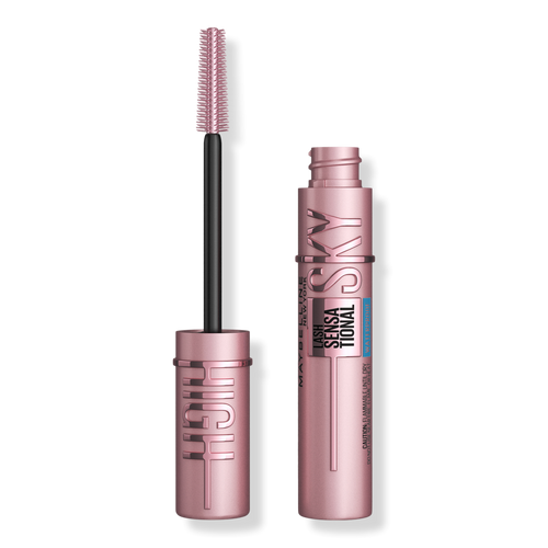 pink tube of maybelline Lash Sensational Sky High Waterproof Mascara