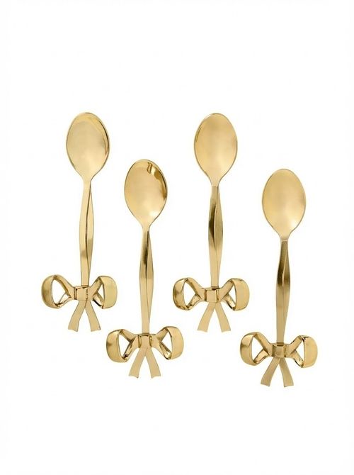 Benedita Stainless Steel Bow Teaspoons, Set of 4