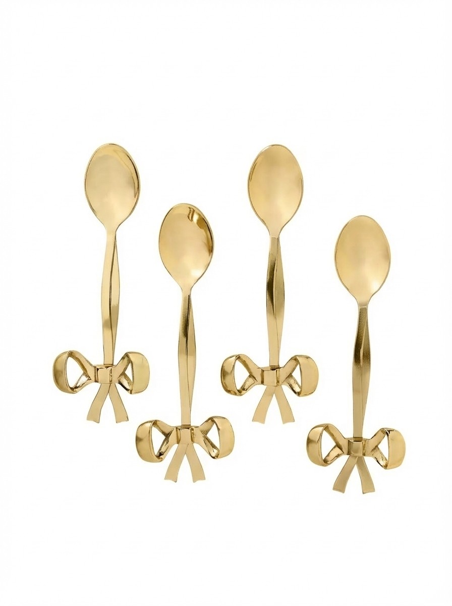 Benedita Stainless Steel Bow Teaspoons, Set of 4