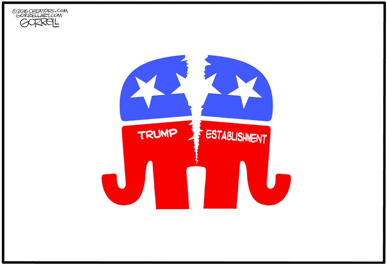 Political cartoon U.S. GOP 2016