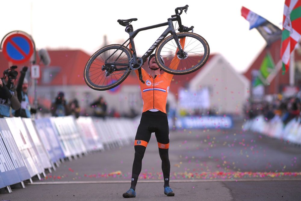 On top of the world: Mathieu van der Poel (Netherlands)