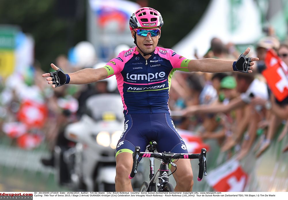 Kristijan Durasek (Lampre-Merida) takes the stage 2 win