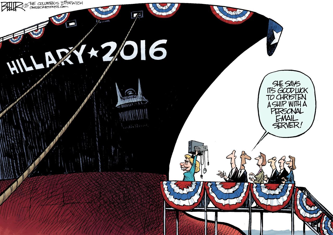 Political cartoon U.S. Hillary Clinton 2016