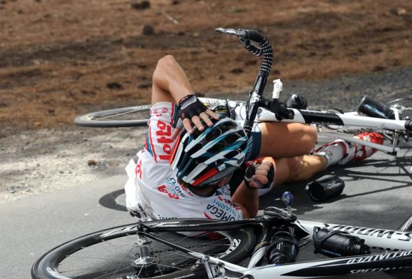 Jurgen Van Goolen (Omega Pharma-Lotto) wonders, 'what the hell just happened?'