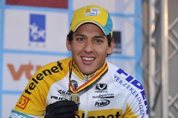 Tom Meeusen (Telenet Fidea) shows his first elite 'cross medal - bronze.