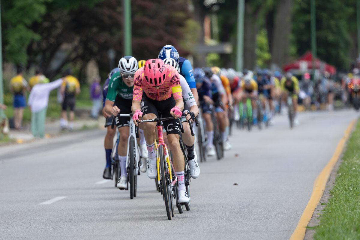 EF Education-EasyPost took a good deal of responsibility for controlling the early breaks and keeping the gap relatively close.