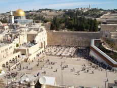 Jerusalem's Western Wall is one of the most iconic cultural sites in the ancient city. The layers of stone blocks at the base of the wall were laid around 20 B.C., when Temple Mount and the Jewish Second Temple were rebuilt by the Roman "client-king" of J