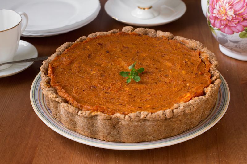 A vegan pumpkin pie