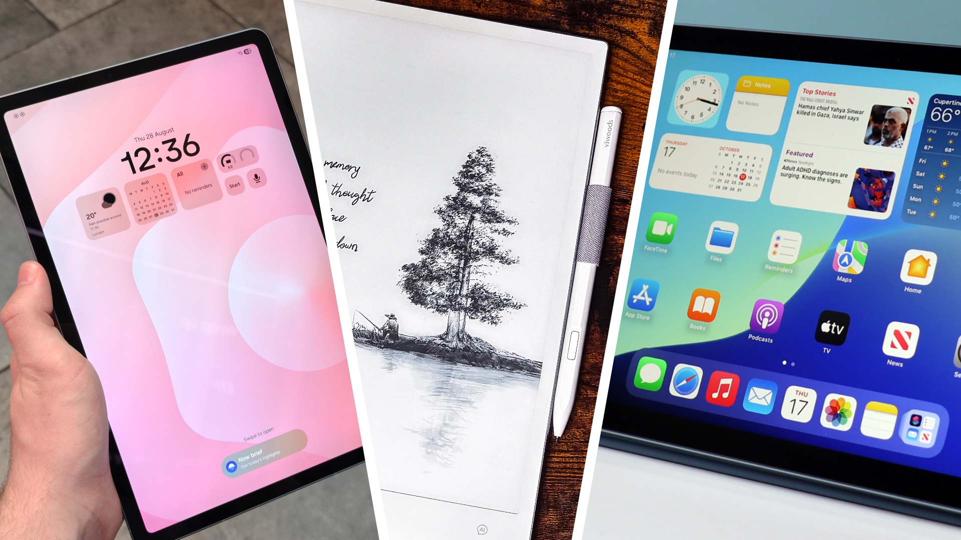 Samsung Galaxy Tab S11, ViWoods AiPaper and the iPad mini 7