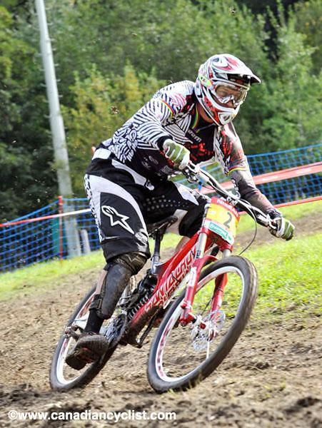 Minnaar crashed coming out of the last section of woods, hurting his chances for the overall