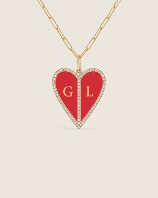 Bespoke Red Heart of Gold Pendant