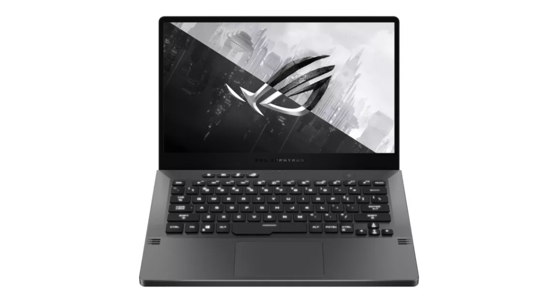 Asus Zephyrus G14 mot hvit bakgrunn