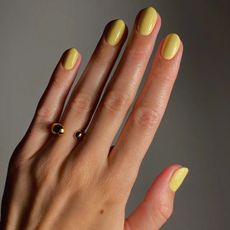 Yellow manicure