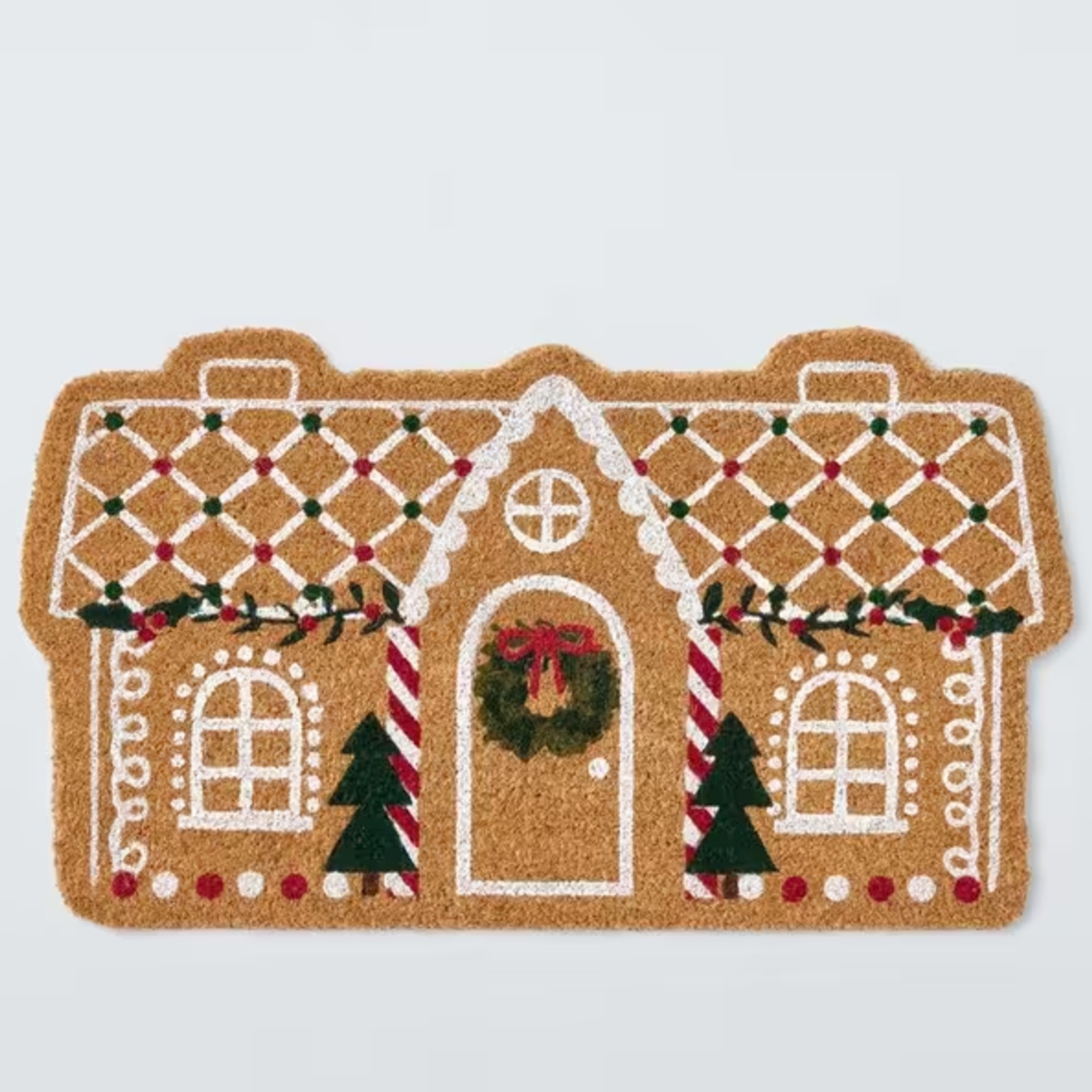 John Lewis Christmas Gingerbread House Door Mat
