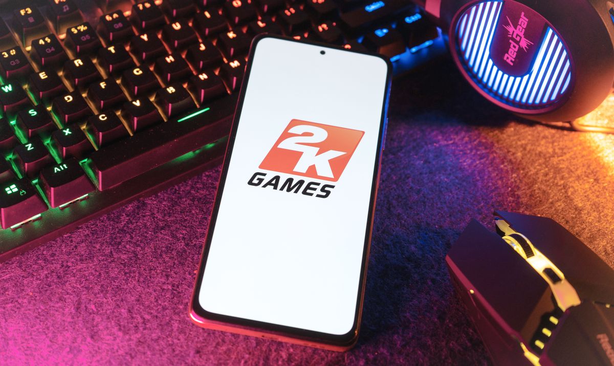 2K games logo on phone