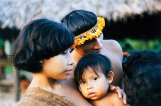 An Awa mother and child in Brazil