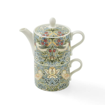 Spode Morris & Co. Porcelain Tea Set for One Strawberry Thief