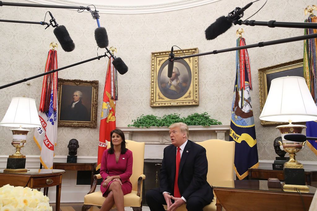 President Trump and U.S. Ambassador to the U.N. Nikki Haley