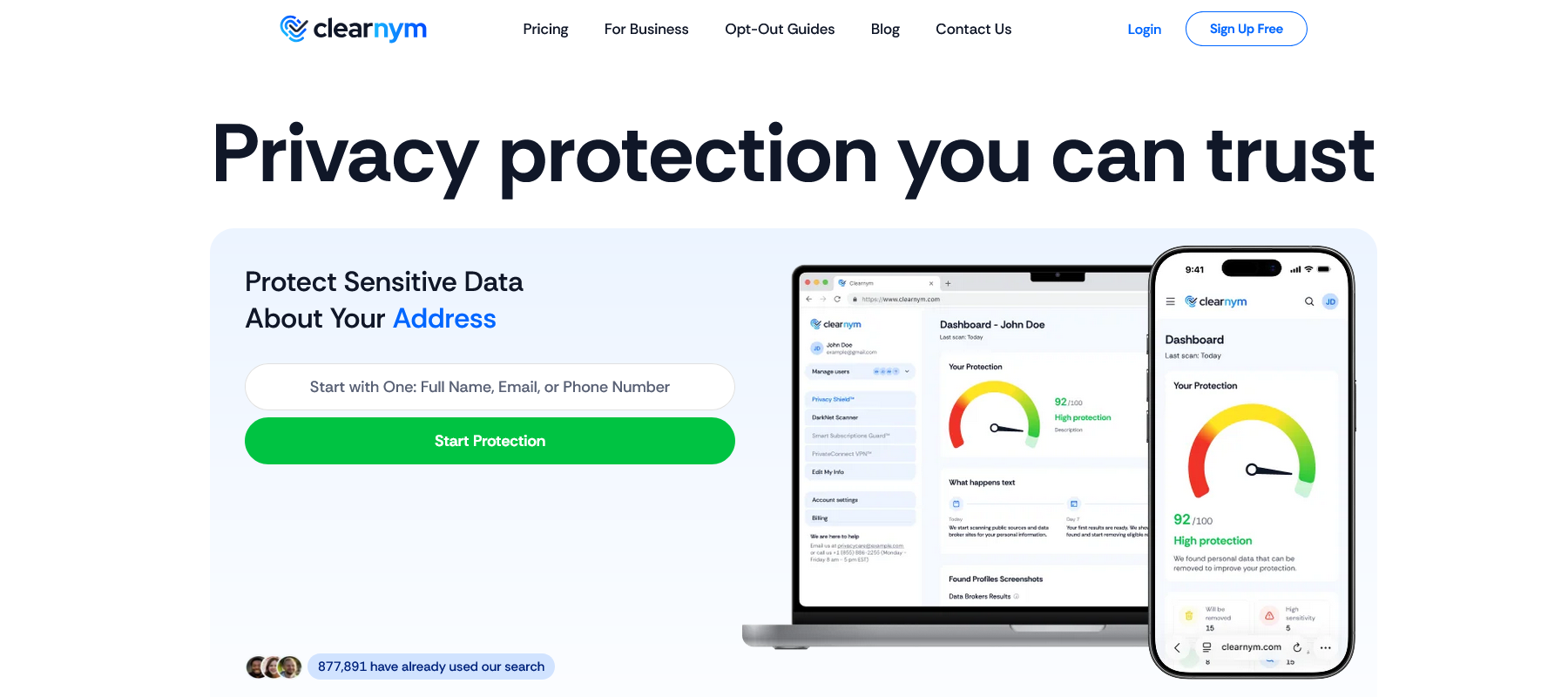 ClearNym data removal service review