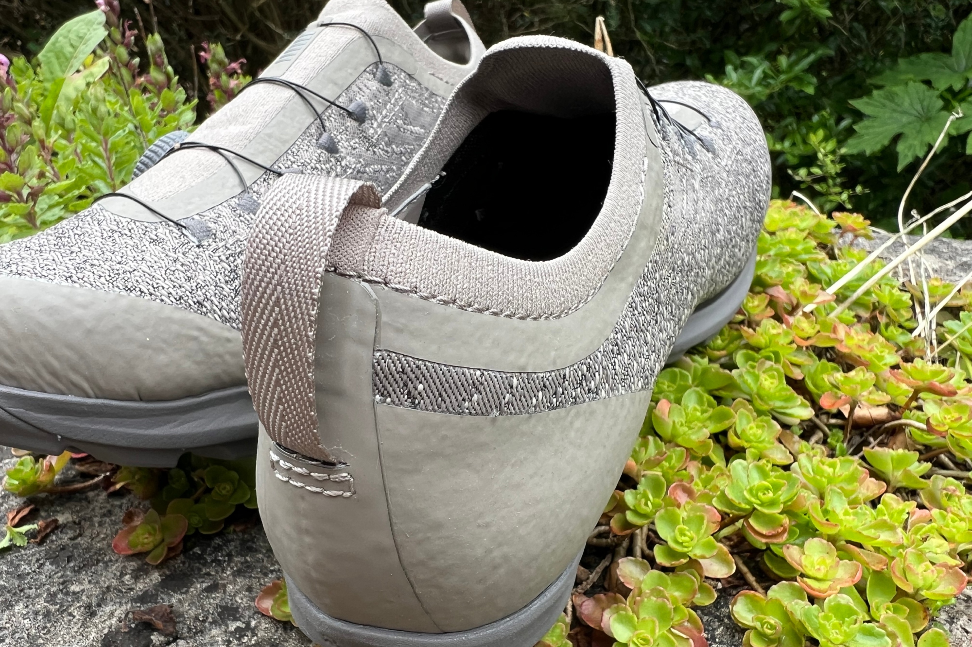 The heel of the Rapha Pro Team Powerweave gravel shoes