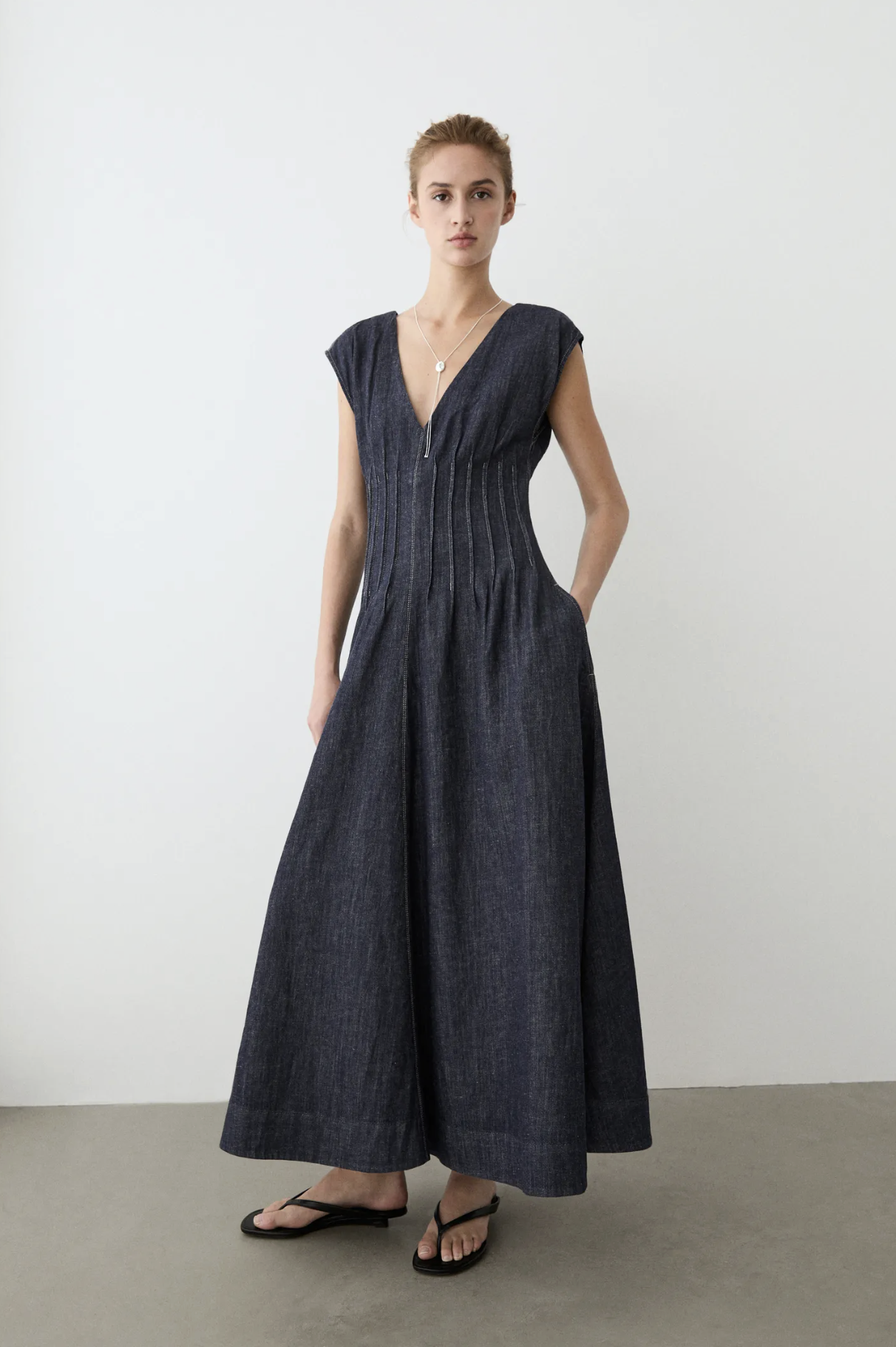 Massimo Dutti, Denim Midi Dress