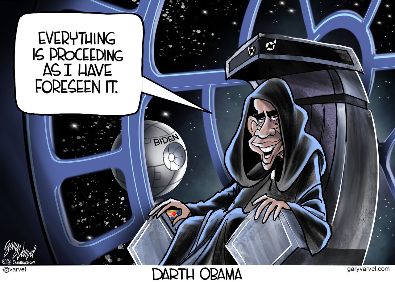 Political Cartoon U.S. Darth Obama Biden