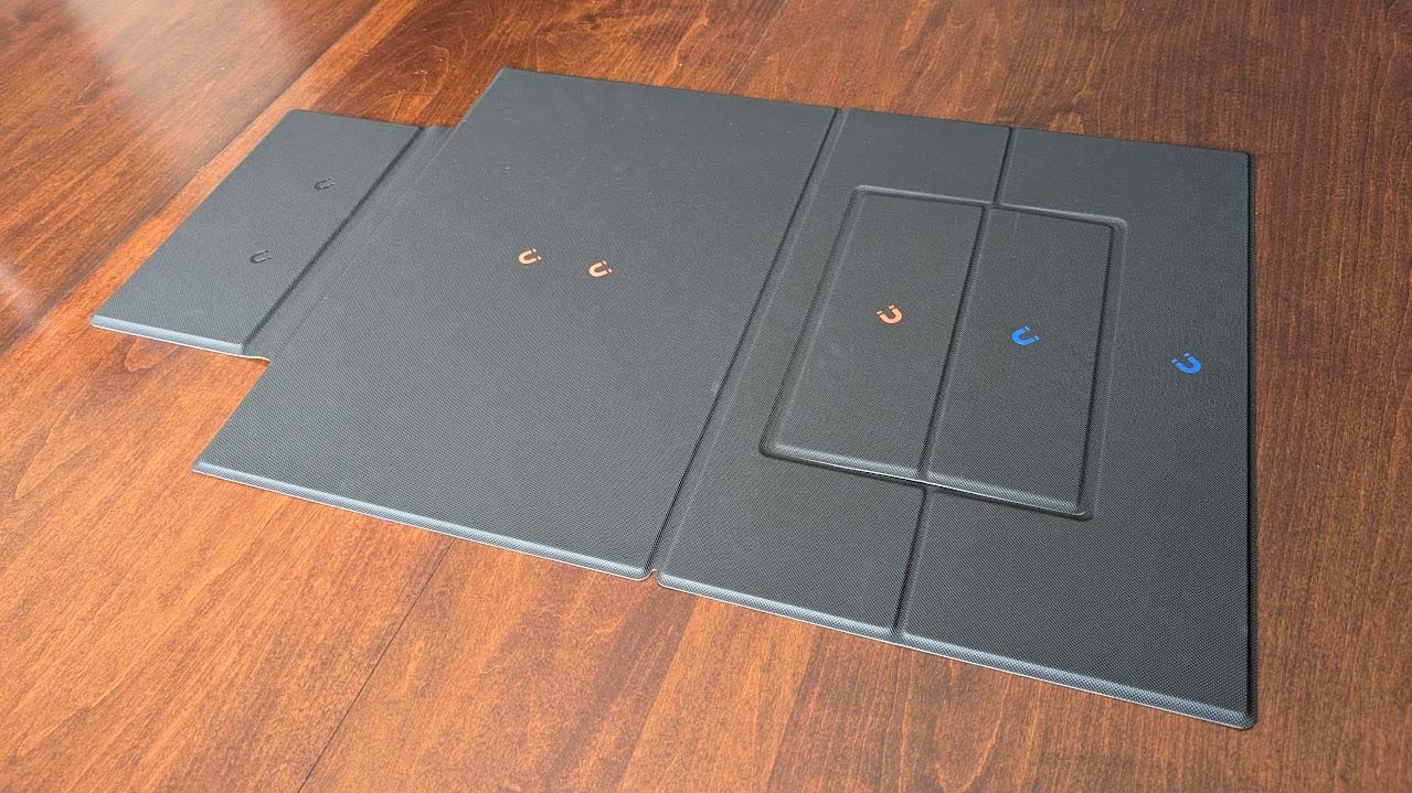 Flex Folio for the JSAUX FlipGo Pro 16 laid out flat on a table.