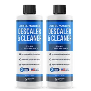 Two bottles of coffee machine descaler 