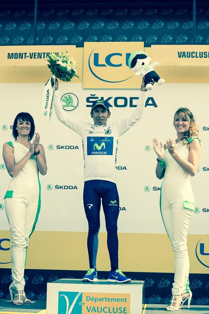 Mont Ventoux runner-up Nairo Quintana (Movistar) is back in the lead of the young rider classification