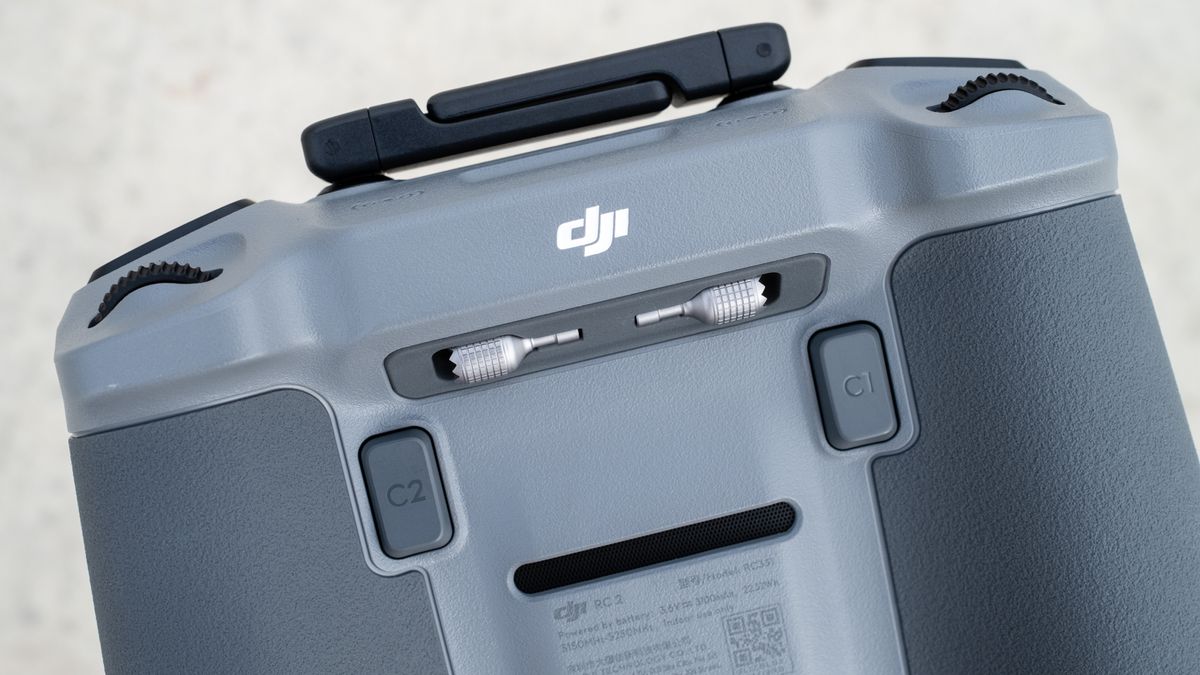 DJI Mini 4 Pro rear of the DJI RC 2 smart controller