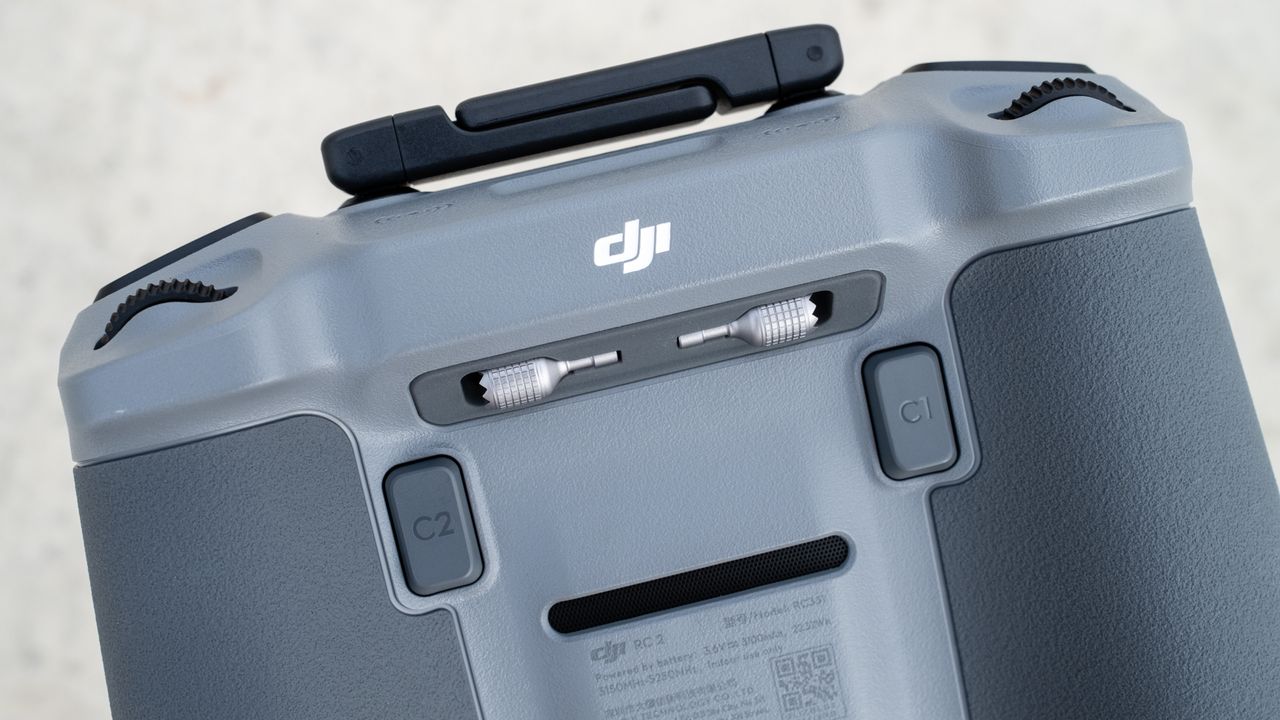 DJI Mini 4 Pro rear of the DJI RC 2 smart controller