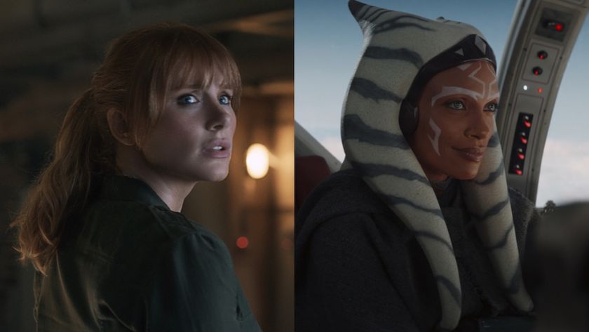 Bryce Dallas Howard as Claire Dearing in Jurassic World: Fallen Kingdom, and Rosario Dawson as Ahsoka Tano in Ahsoka series