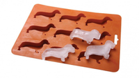 Dachshund shaped silicone moulds