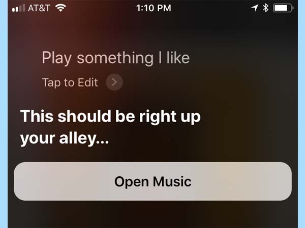 Ask Siri to play some music