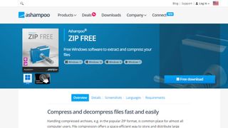 Zip Free website screenshot
