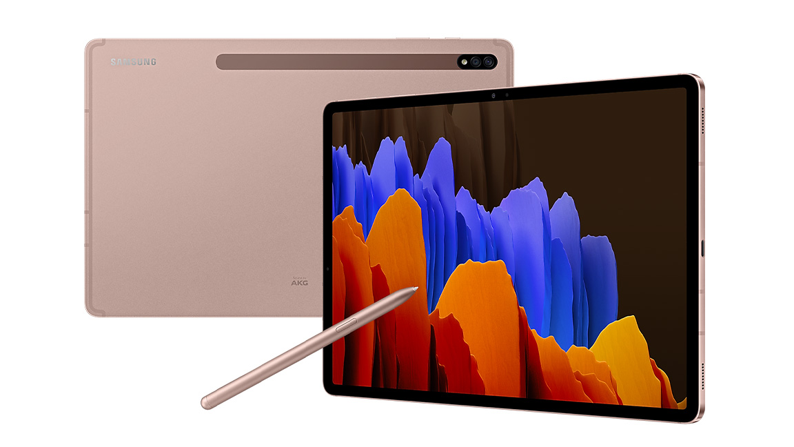 The best tablets with a stylus pen for drawing and note-taking; a photo of the Galaxy Tab S7