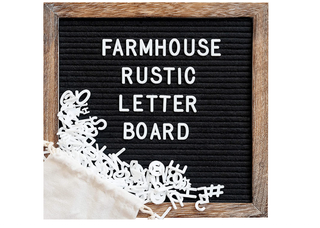 Rustic felt letterboard 