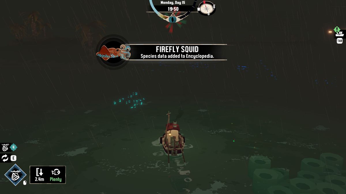 Dredge Abyssal and Hadal fishing - Firefly Squid